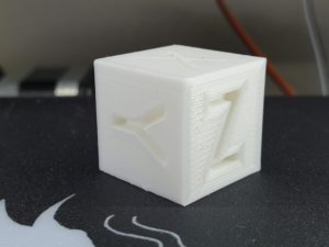 Cube printed with Klipper on Ender 3 with 150mm/s
