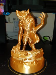 Sidewinder X1 print in Gold filament