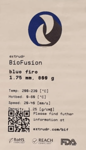 BioFusion Blue Fire recommended print settings