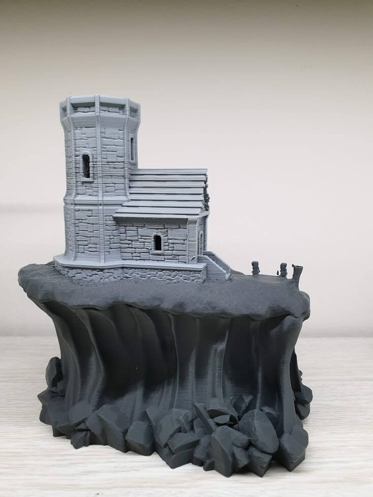 The Elder Lighthouse with Devil Design Dark Grey PLA