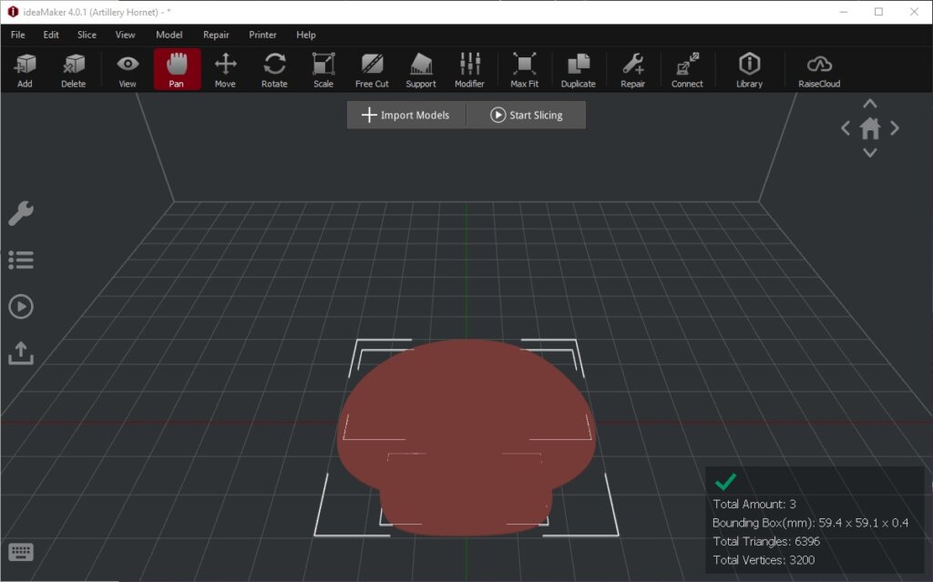 Aligned models in IdeaMaker | Multi-Color 3D Printing Using IdeaMaker
