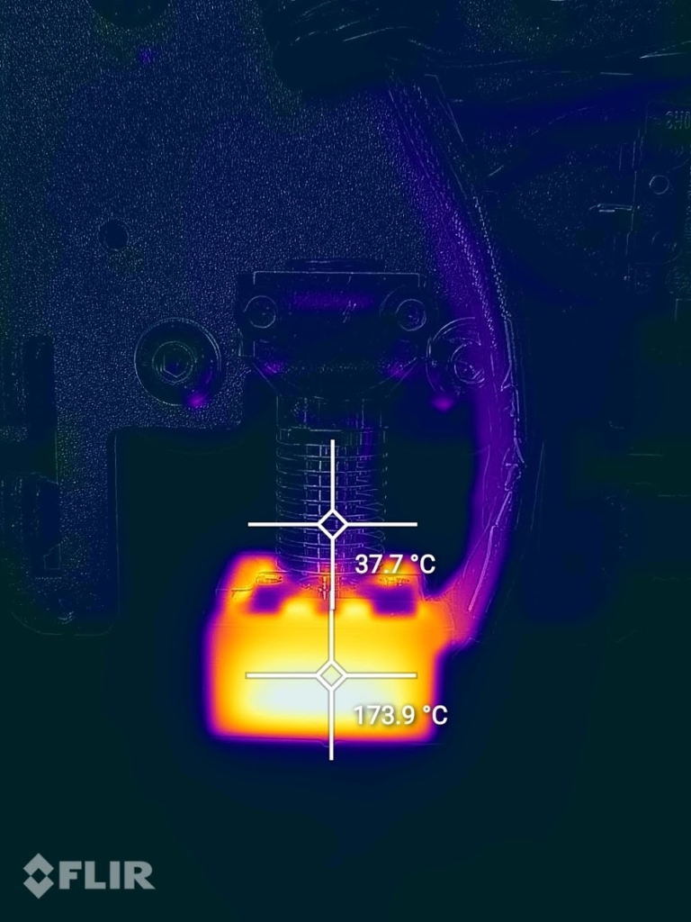 Trianglelab Spiral Tower Thermal Shot | Trianglelab Spiral Tower Hotend Review