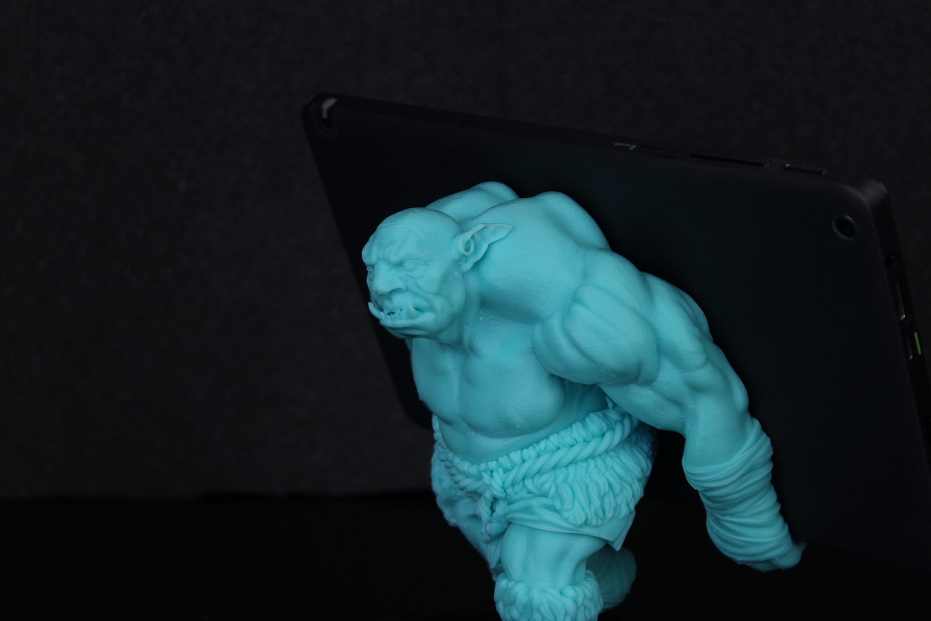 Troll Tablet Holder printed on Creality HALOT SKY 6 | Anycubic Wash and Cure Plus Review: Effortless Resin Cleaning Solution