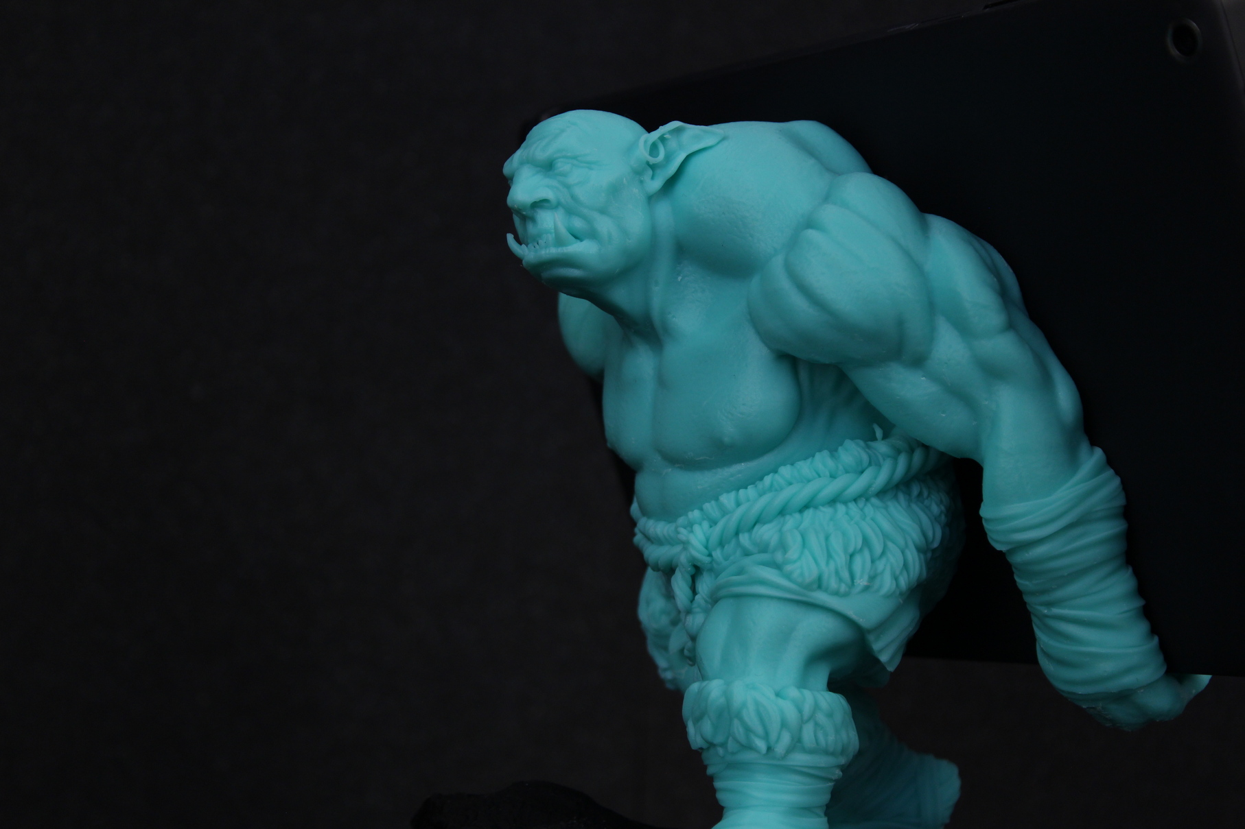 Troll Tablet Holder printed on Creality HALOT SKY 7 | Anycubic Wash and Cure Plus Review: Effortless Resin Cleaning Solution
