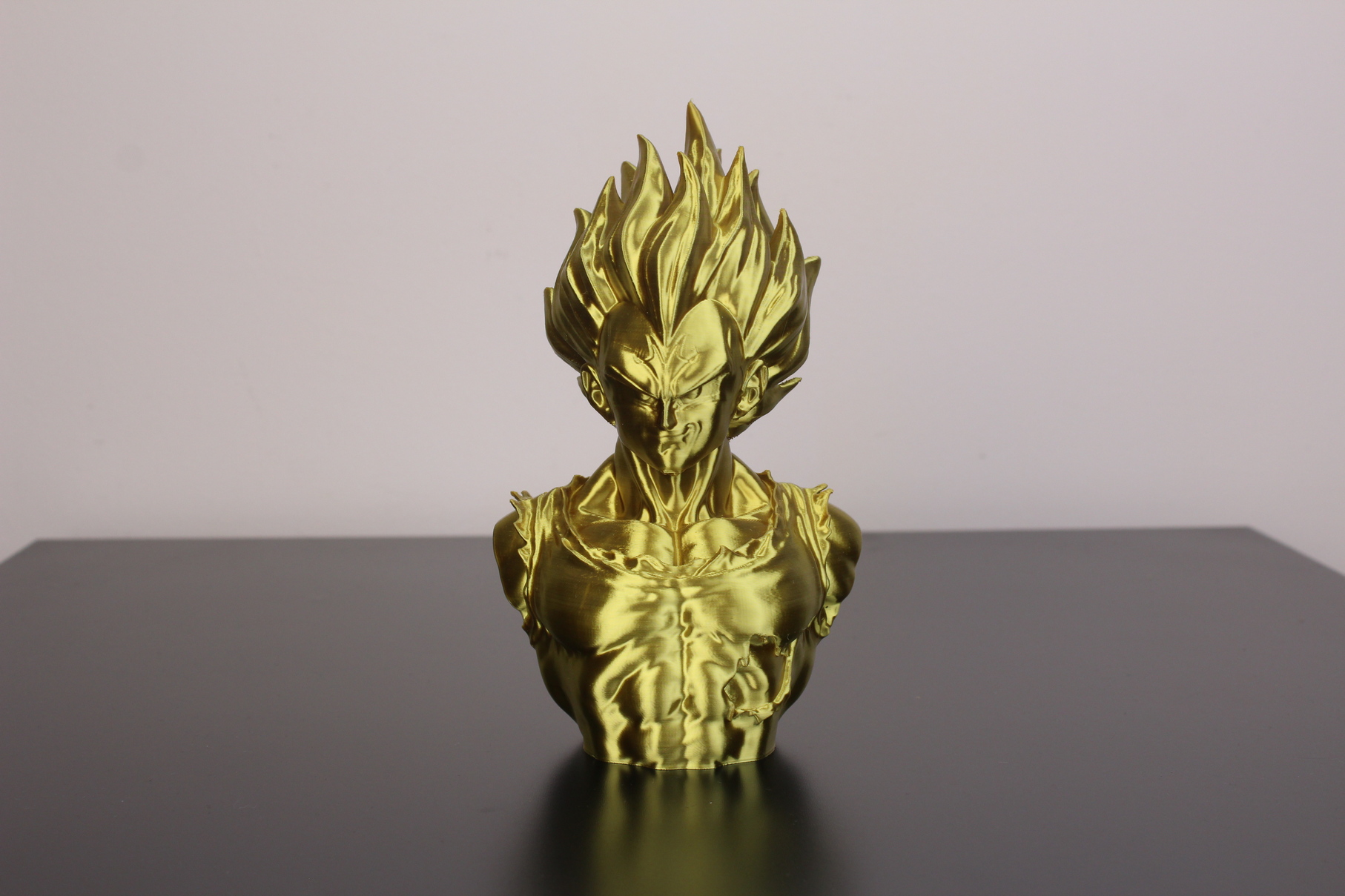Vegeta Bust Good Lighting | The Quest for Perfect 3D Prints: Are those even possible?