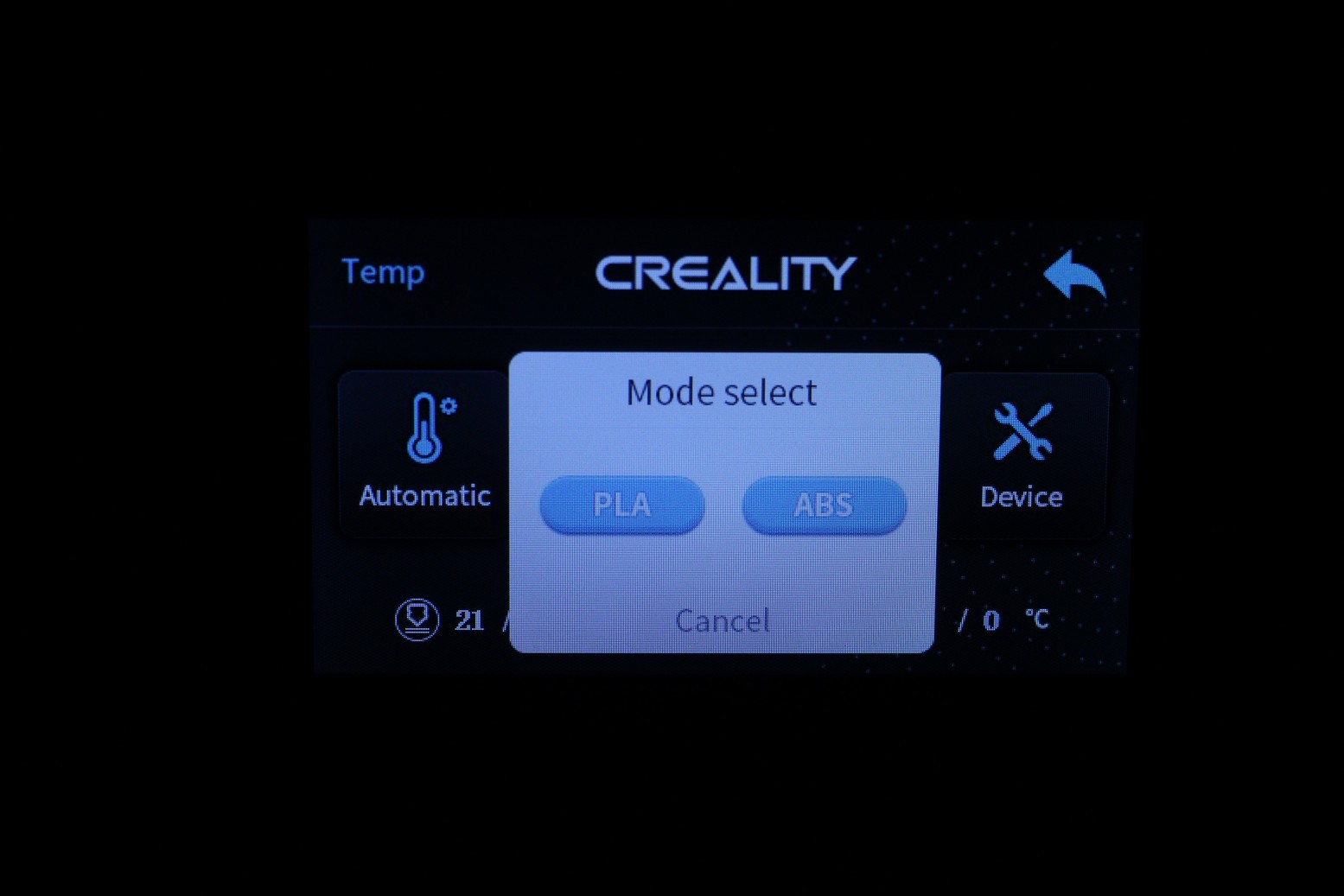 CR 200B Review Touchscreen Interface 6 | Creality CR-200B Review: Budget Enclosed 3D Printer