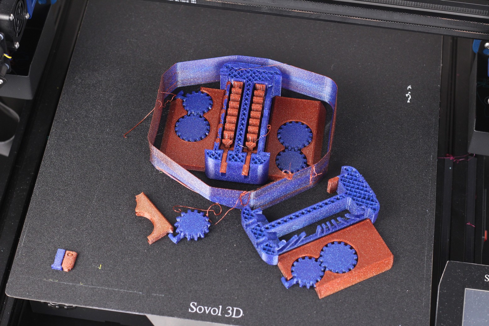 Failed Prints on SOVOL SV04 due to layer shifts 1 | Sovol SV04 Review: Large Format IDEX 3D Printer