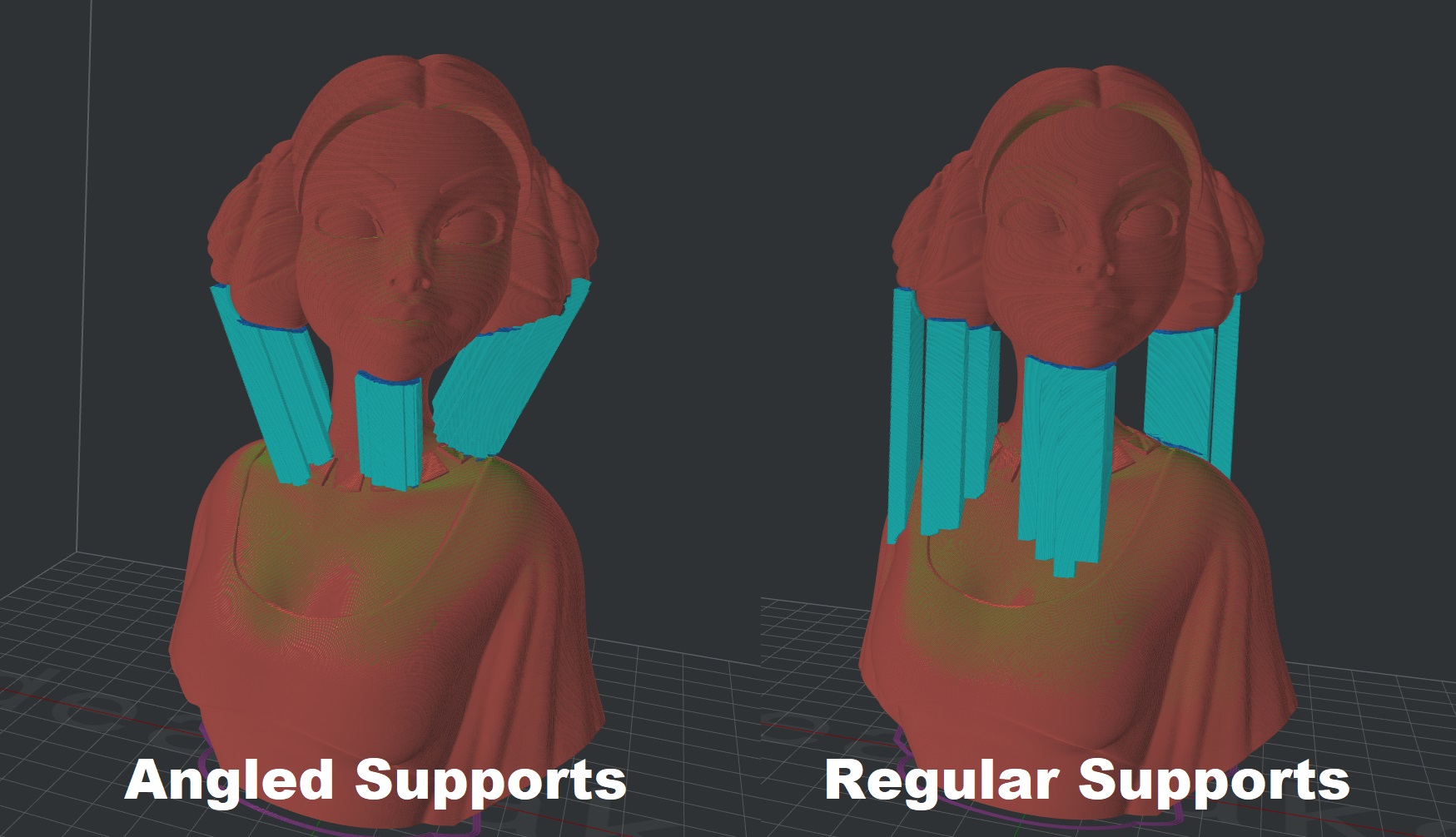 Regular vs Angled Supports in IdeaMaker | IdeaMaker Angled Supports: Save Time and Money