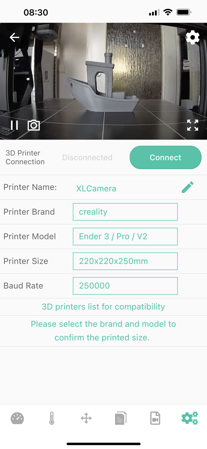 Beagleprint iOS App Interface1 | Mintion Beagle Camera Review: OctoPrint Alternative