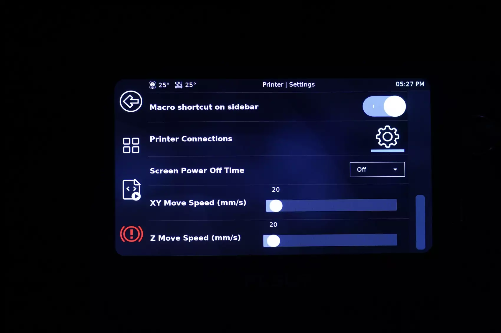 FLSUN V400 Touchscreen Klipperscreen on FLSUN V400 Review1 | FLSUN V400 Review: Delta + Klipper = Speed?