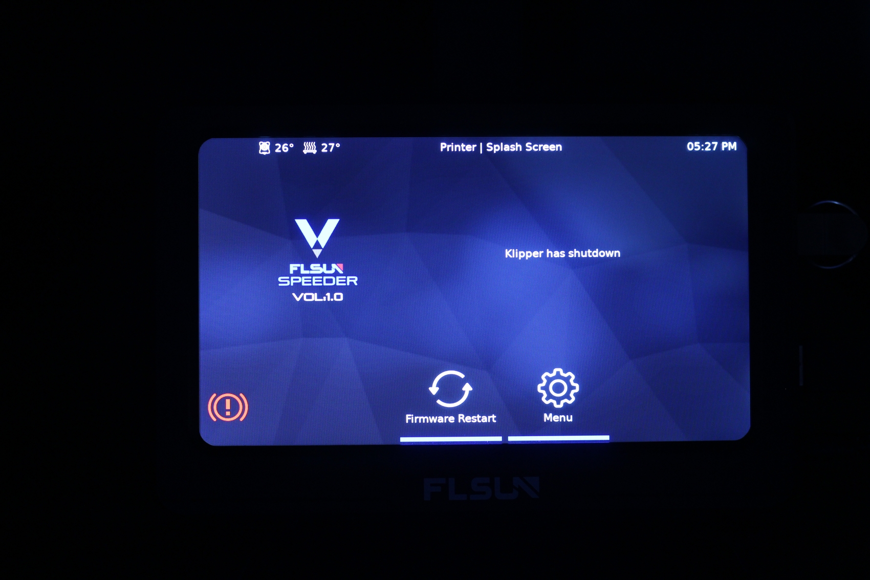 FLSUN V400 Touchscreen Klipperscreen on FLSUN V400 Review5 | FLSUN V400 Review: Delta+Klipper=Speed?