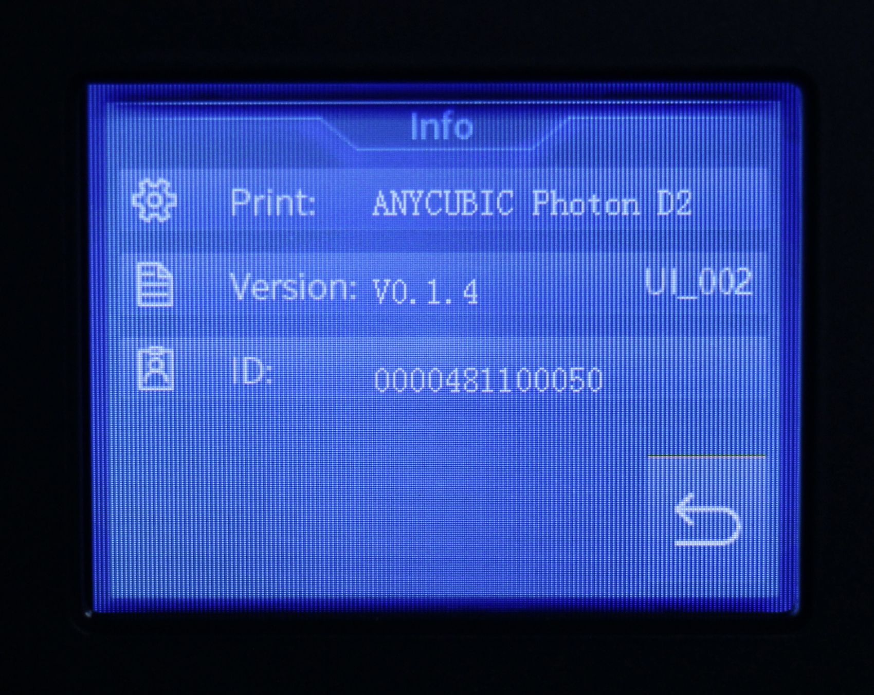 Anycubic Photon D2 Screen Interface3 | Anycubic Photon D2 Review: DLP Resin 3D Printer