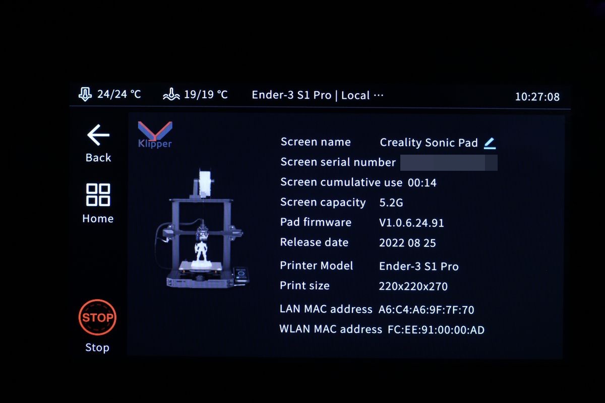 Creality Sonic Pad, Klipper Firmware Screen For Ender-3/Ender-3S1 Series