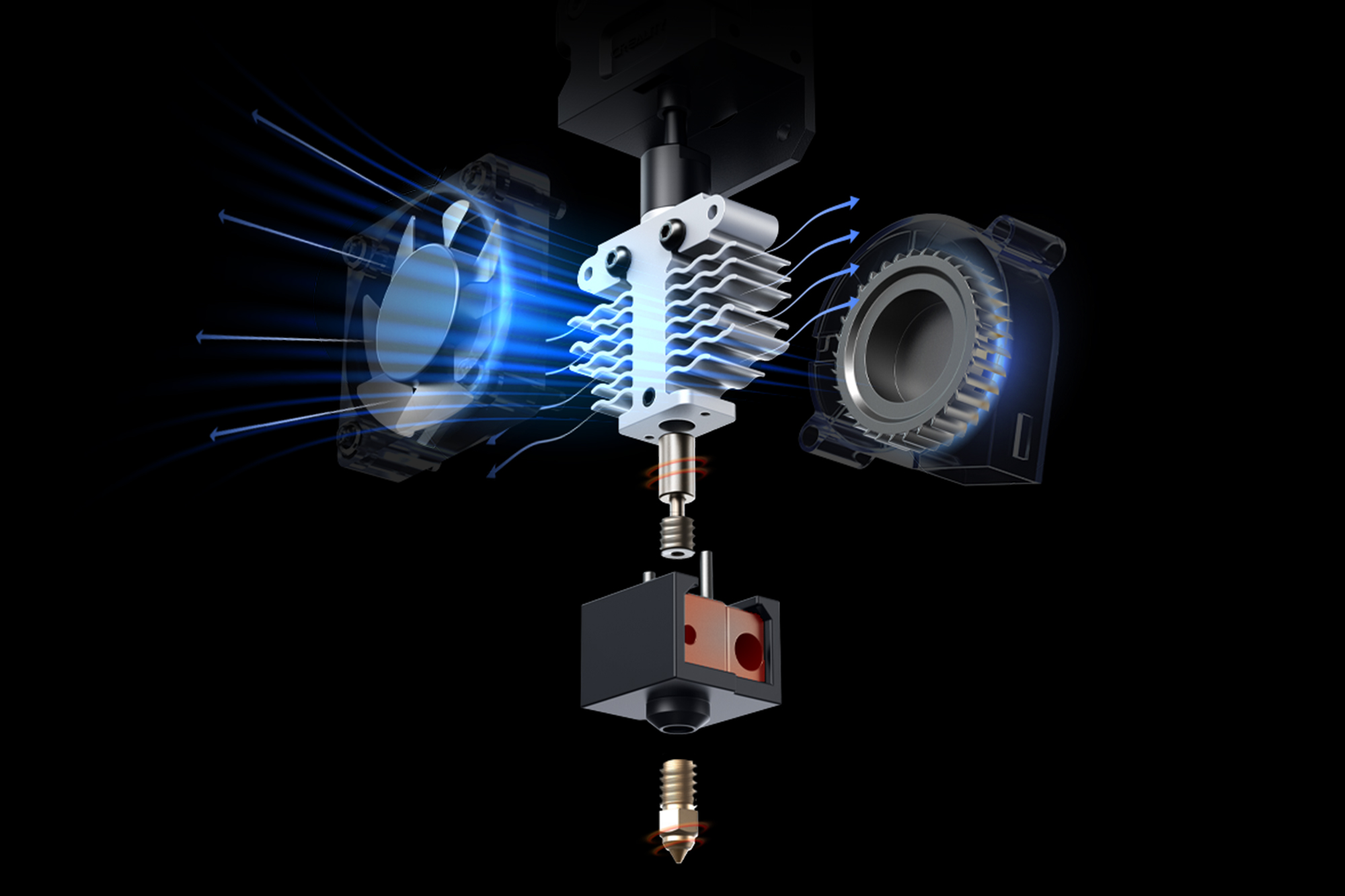 Ender 5 Pro Parts Creality Ender 3 S1 Sprite/Pro Extruder Part Cooling Fan Duct By DCHFPV Ender 3 Hotend