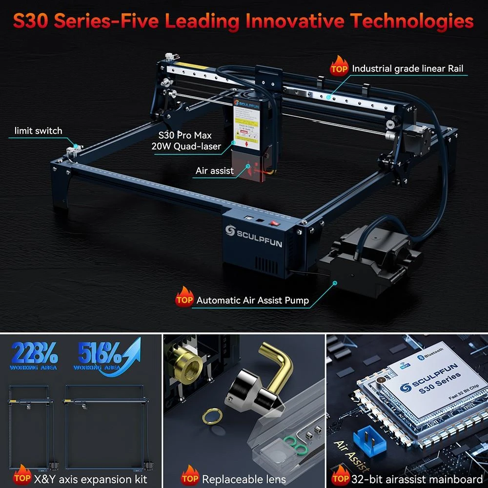 SCULPFUN S30 Pro | Geekbuying 3D Printers and Laser Engravers Sale
