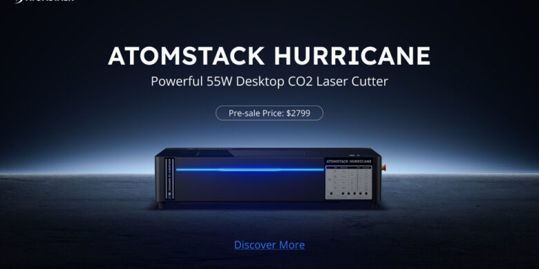 AtomStack Banner | AtomStack Hurricane: 55W Desktop CO2 Laser Cutter