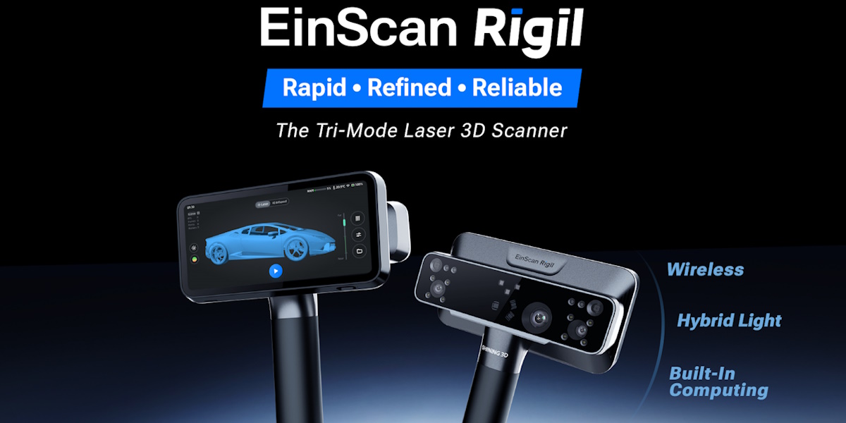 SHINING 3D Launches EinScan Rigil: The World’s First Tri-Mode Laser 3D Scanner