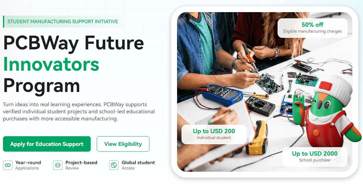 image | PCBWay's Future Innovators Program: How Students Can Get Half Off Their Next Build