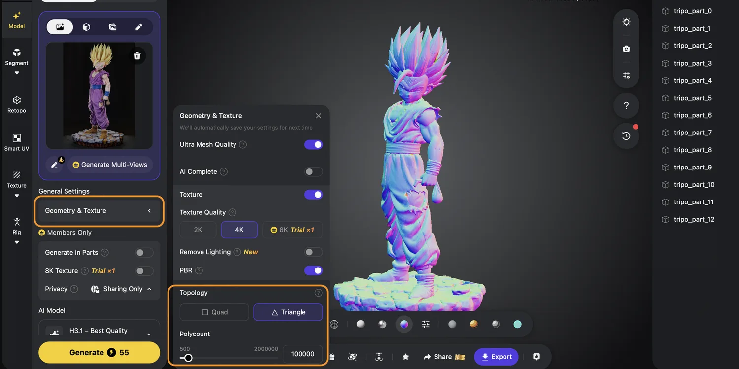 pic 3 result | How to Turn a Photo into a 3D Printable Model with Tripo